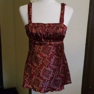 Empire waist satin tank